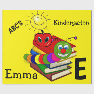 Glossy Wrapping Paper, Bookworm Books Bee Yellow Paper