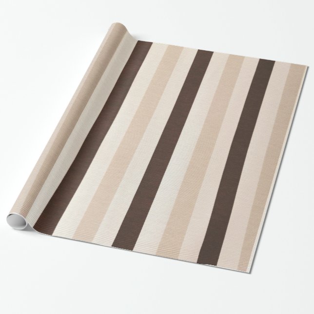 Glossy Wrapping Paper Brown Beige White  (Unrolled)