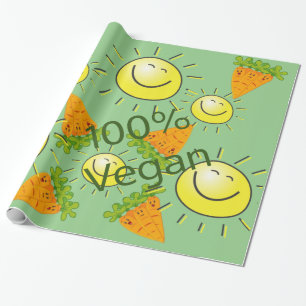Glossy Wrapping Paper, Carrots Sun 100% Vegan Paper