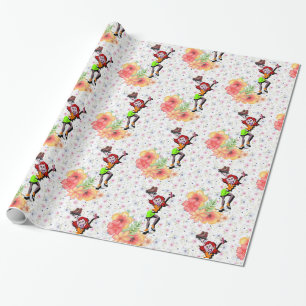 Glossy Wrapping Paper, Floral Skating Paper
