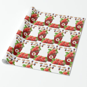 Glossy Wrapping Paper, Peanut Butter Strawberry Paper