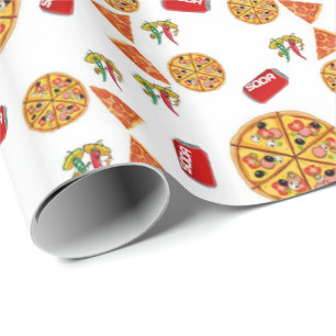 Glossy Wrapping Paper Pizza
