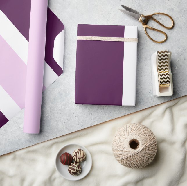 Glossy Wrapping Paper Purple & Light Purple Stripe (Crafts)