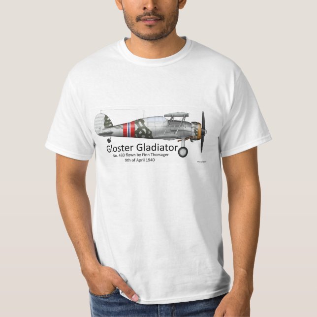 Gloster Gladiator t-shirt, Major Finn Thorsager T-Shirt (Front)