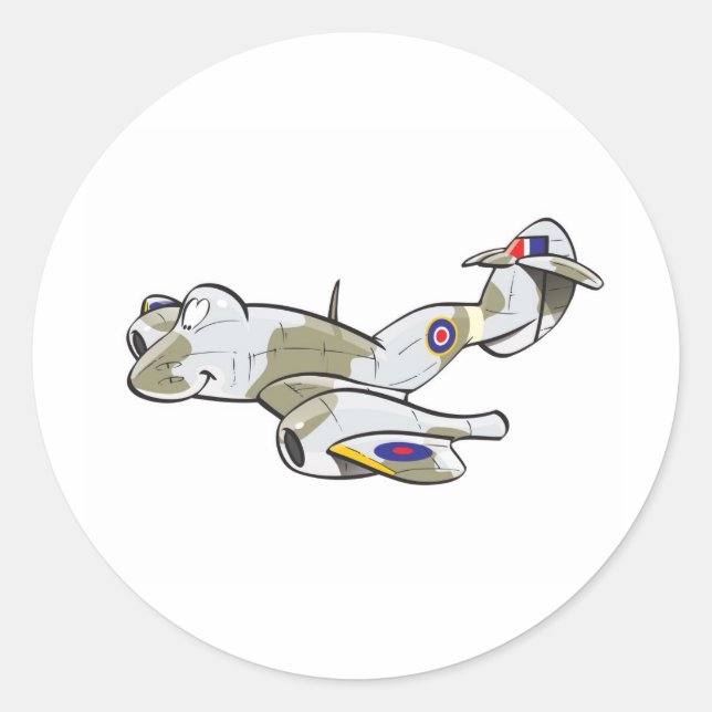 gloster meteor classic round sticker (Front)