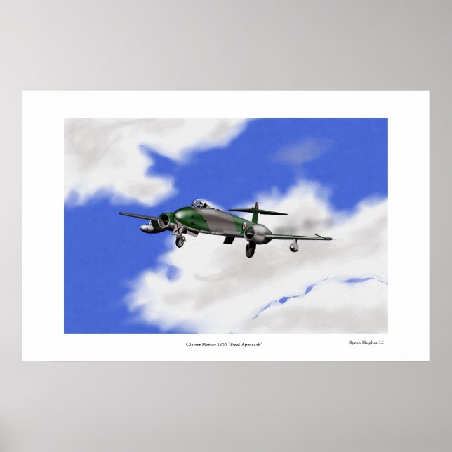 Gloster Meteor "Final Approach" Poster (Front)