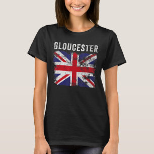 Gloucester British Flag Union Jack Cool Vintage T-Shirt