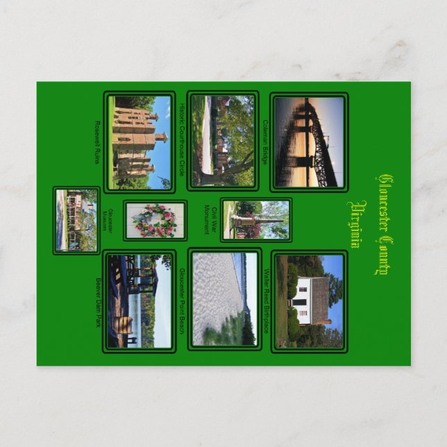 Gloucester County, Virginia - Custom Post Cards (Front)