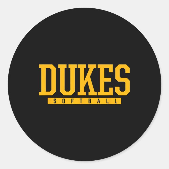 Gloucester Dukes Softll Hs  Classic Round Sticker (Front)