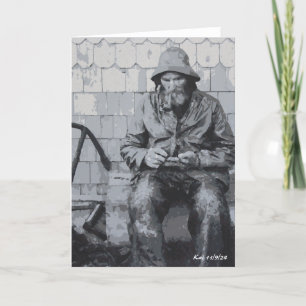 Gloucester Fisherman Mending His Nets Folded Cards
