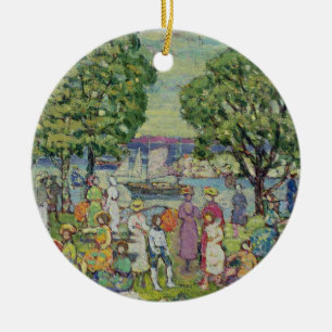 Gloucester Harbour (oil on canvas) Ceramic Tree Decoration