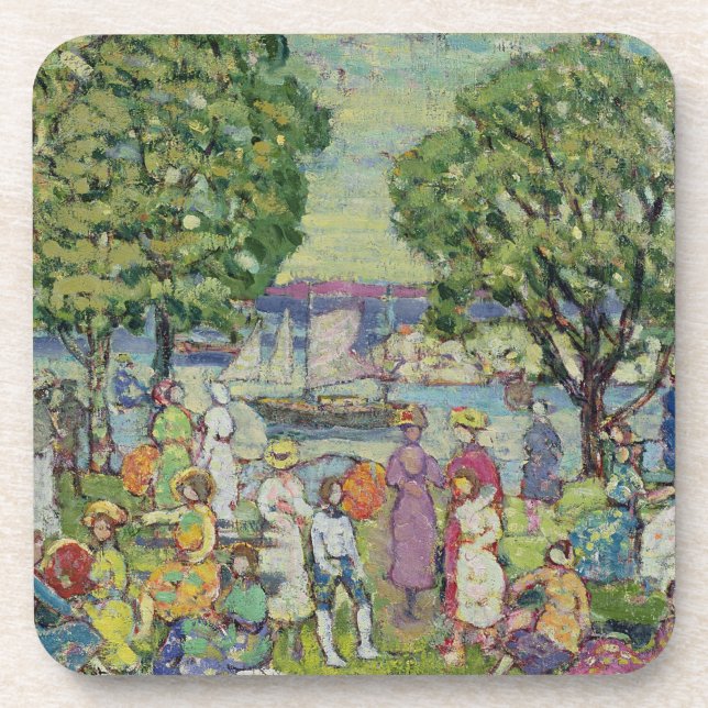 Gloucester Harbour (oil on canvas) Coaster (Front)