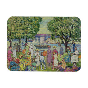 Gloucester Harbour (oil on canvas) Magnet