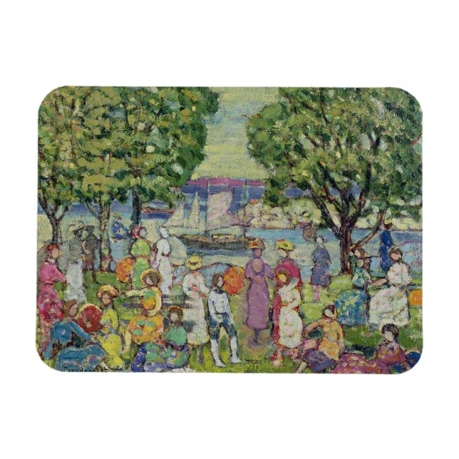 Gloucester Harbour (oil on canvas) Magnet (Horizontal)