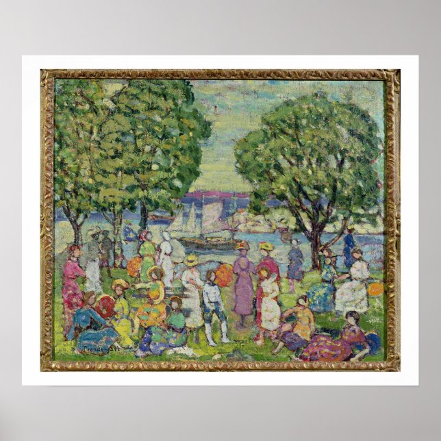 Gloucester Harbour (oil on canvas) Poster (Front)