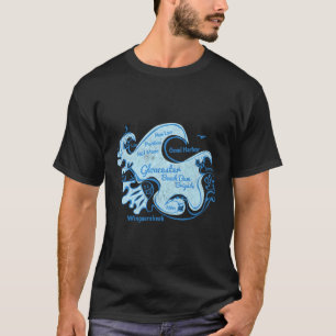 Gloucester Ma Beach Bum Brigade Cape Ann Distresse T-Shirt