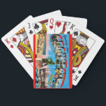 Gloucester MA Greetings Playing Cards<br><div class="desc">Wonderful vintage postcard of Gloucester,  Massachusetts repurposed!</div>