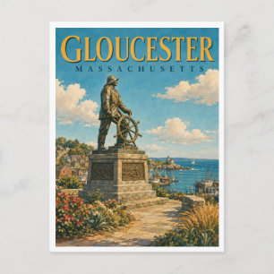 Gloucester Massachusetts Fishermen’s GeoSaga Postcard