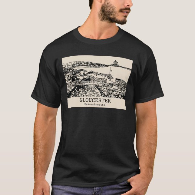 Gloucester Massachusetts Oversized T-Shirt (Front)