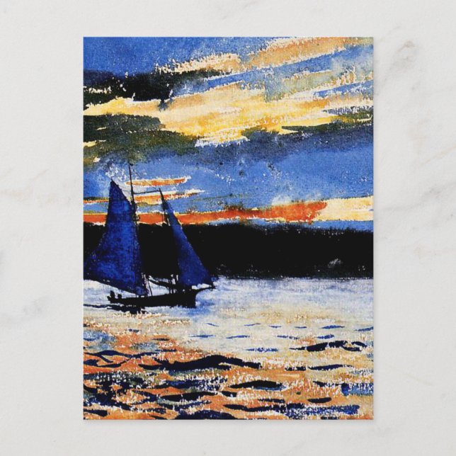 Gloucester Sunset painting by Winslow Homer Postcard (Front)