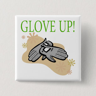 Glove Up 15 Cm Square Badge
