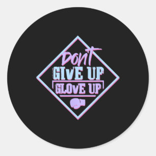 Glove Up For Fitness Boxing Ring - I Love Kickboxi Classic Round Sticker