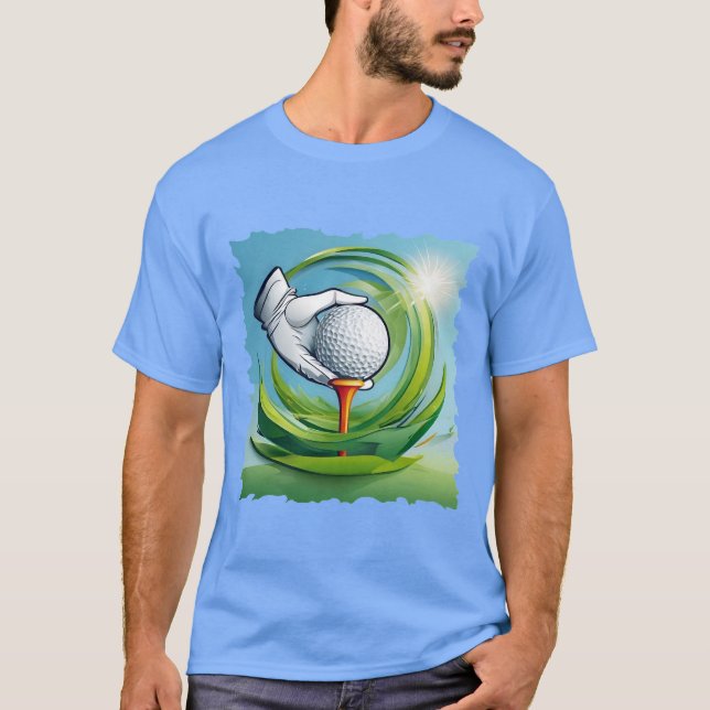 Gloved Hand Placing a Golf Ball T-Shirt (Front)