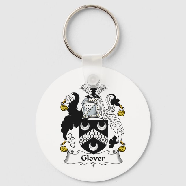 Glover Family Crest Key Ring (Front)