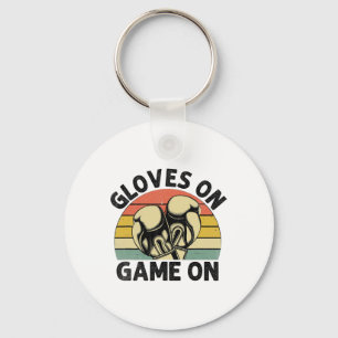Gloves On Game On Boxer Sports Strength Gym Athlet Key Ring