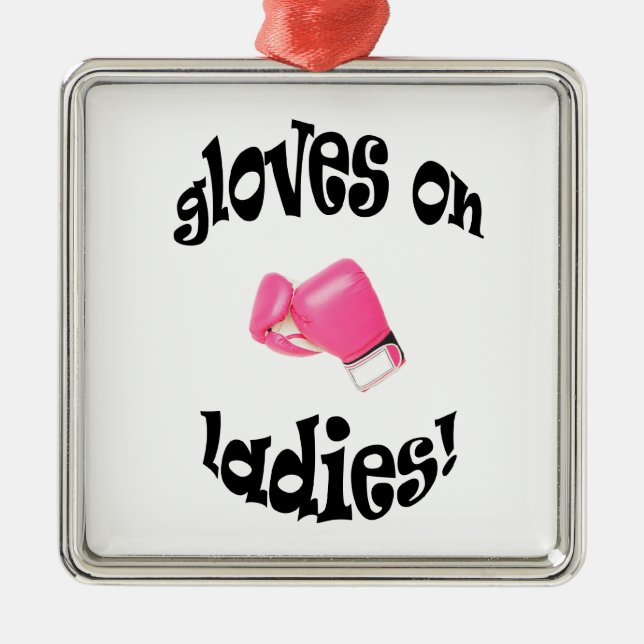 Gloves On Ladies! Metal Tree Decoration (Front)