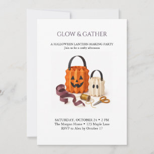 Glow and Gather Halloween Lantern Making Invitation