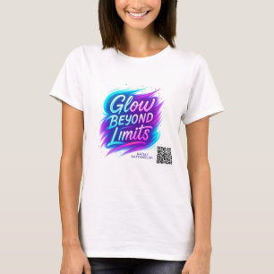 Glow Beyond Limits Motivational Neon Quote Desig T-Shirt
