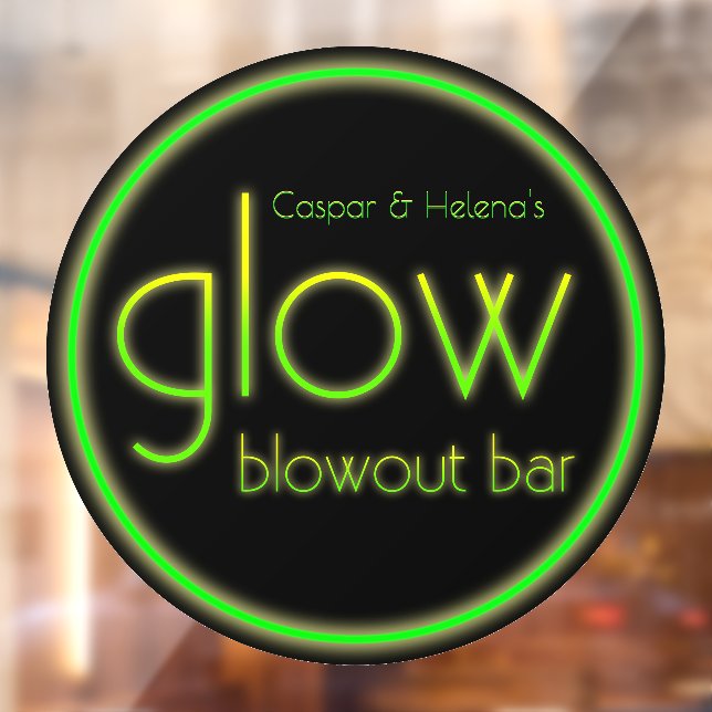 Glow Blowout Bar Add Your Name Neon Green Black (Sheet 2)