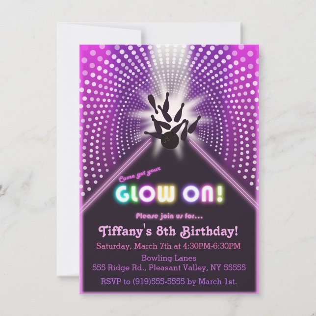 Glow Bowl Party1 Invitation (Front)