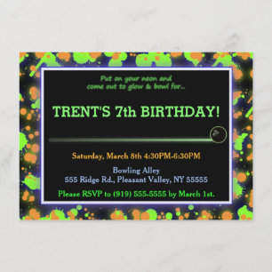 Glow Bowl Splatter Invitation