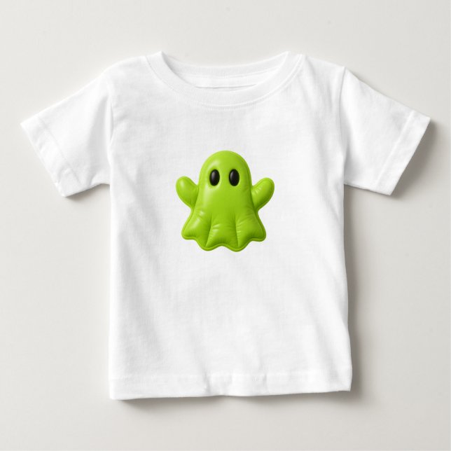 Glow Buddy - Cute Green Ghost Tee (Front)