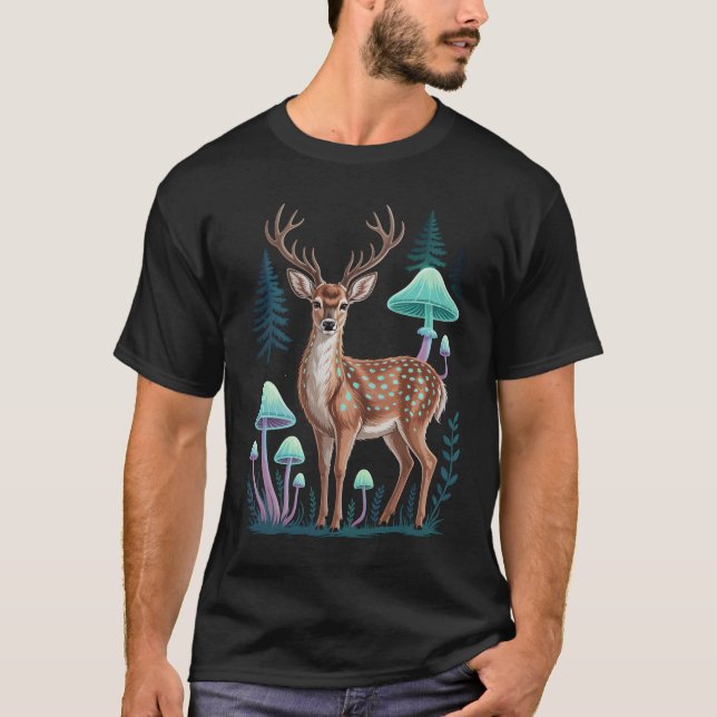 Glow Deer Forest T-Shirt (Front)