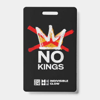 GLOW DEMOCRACY INFO CARD ID BADGE