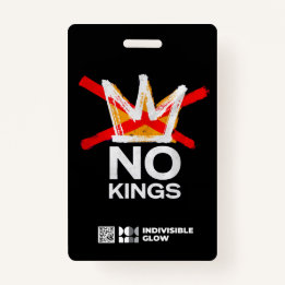 GLOW DEMOCRACY INFO CARD  ID BADGE