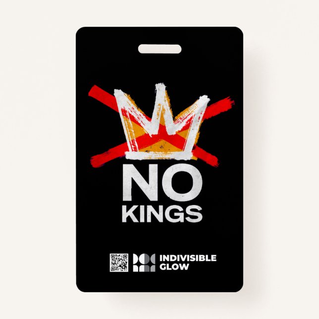 GLOW DEMOCRACY INFO CARD  ID BADGE (Front)