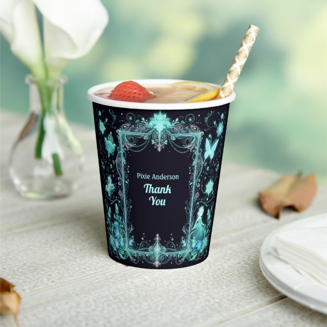 Glow Fairy Party Theme - Fairytale After Dark Paper Cups (Insitu)