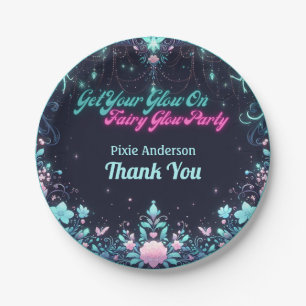 Glow Fairy Party Theme - Fairytale After Dark Paper Plate