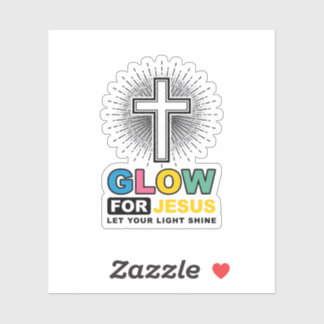 Glow For Jesus Christian Cross Light Shirt Design_