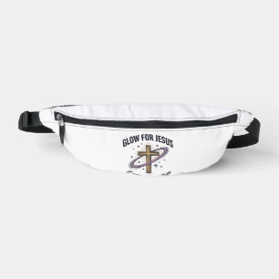 Glow for Jesus Christian Cross Vintage Vector Bum Bags