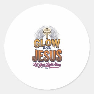 Glow for Jesus Let Your Light Shine Christian Desi Classic Round Sticker