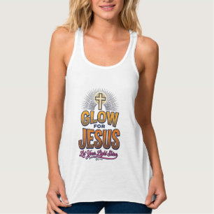 Glow for Jesus Let Your Light Shine Christian Desi Singlet