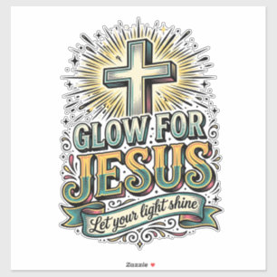 Glow For Jesus Vintage Christian Cross Shirt