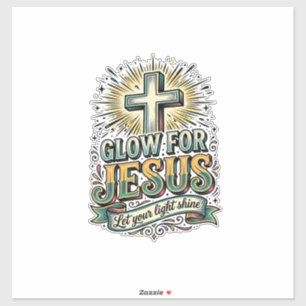 Glow For Jesus Vintage Christian Cross Shirt