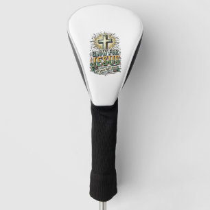 Glow For Jesus Vintage Christian Cross Shirt Golf Head Cover