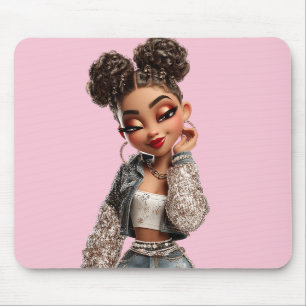 Glow Getter Mousepad   Sparkle Denim Glam